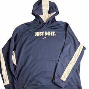 Nike Therma Fit Just Do It Mens Hoodie‎ XXL Navy Pullover